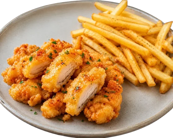 Tempura Chicken with Fries